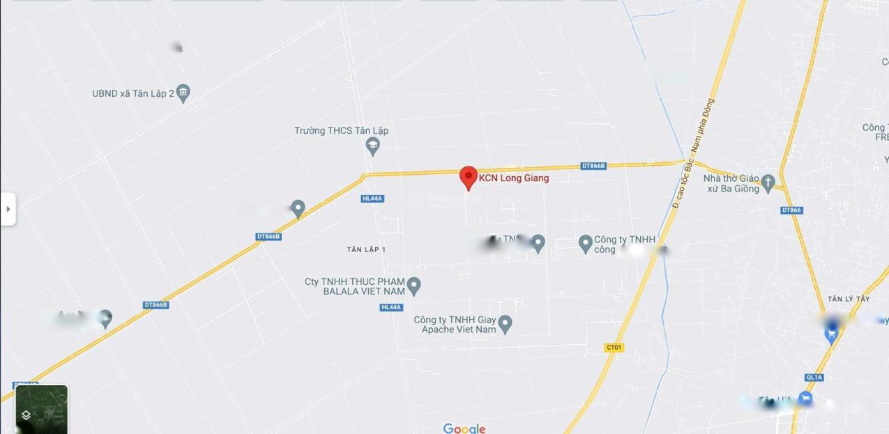 bán gấp 62.000 m2 đất trong khu công nghiệp Long Giang - Tiền Giang giá 3.360.000 VND/m2