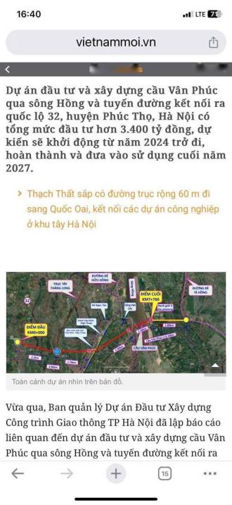 Cần bán ngay lô đất nền 100 m2, mặt tiền 5m tại Yên Lạc - Vĩnh Phúc, giá 1,35 tỷ