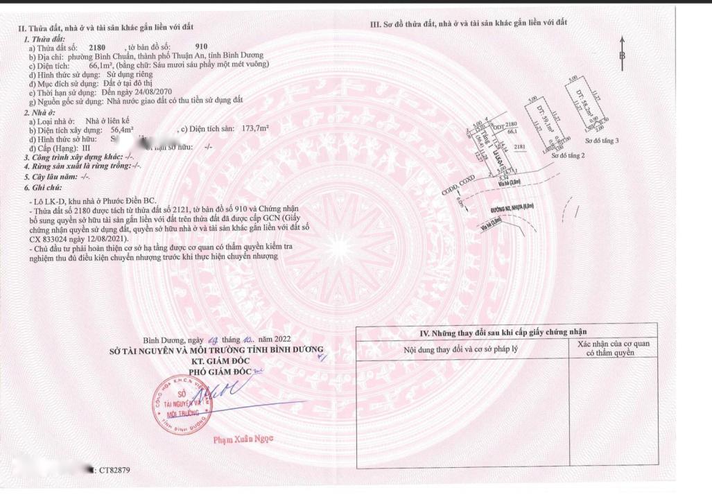 Cần bán nhanh nhà mặt tiền 3 tầng, 75 m2 tại Đường Bình Chuẩn 34 - Thuận An, giá 3,85 tỷ