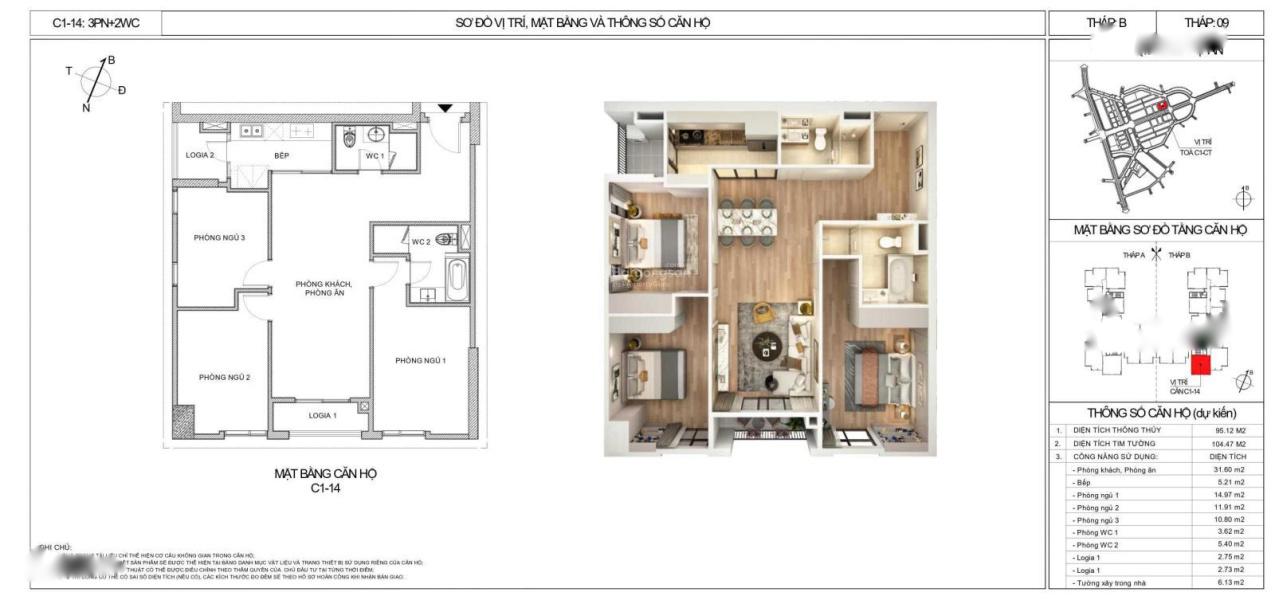 Cần bán ngay căn hộ chung cư 3 phòng ngủ, hướng Tây - Bắc, giá 4,57 tỷ tại Huyện Hoài Đức - Hà Nội