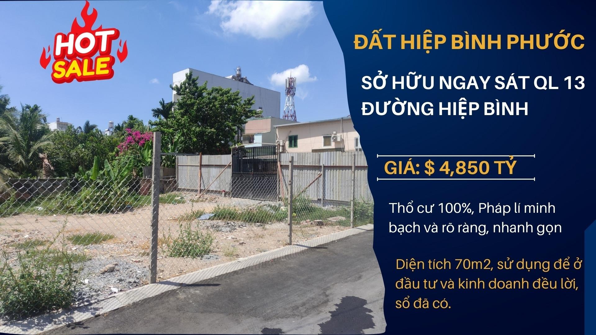 Cần bán gấp bán nhanh đất 96 m2, hướng Tây tại Thủ Đức - TP Hồ Chí Minh, giá 4.8 tỷ - Ảnh 1