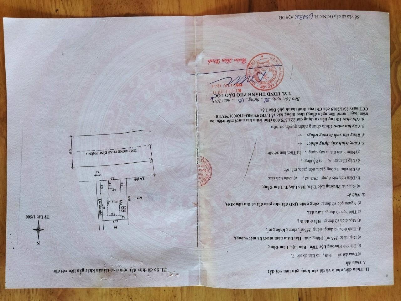 Cần bán gấp bán nhanh nhà mặt phố 1080 m2, hướng Đông-Nam tại Phường Lộc Tiến - Bảo Lộc, giá 11 tỷ