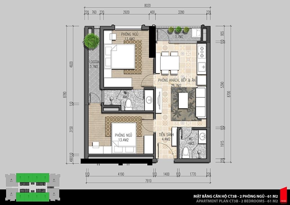 Chuyển nhượng căn hộ 67 m2, hướng Đông-Nam, giá 3.6 tỷ tại Đường 70 - Vân Canh - Hoài Đức - Hà Nội