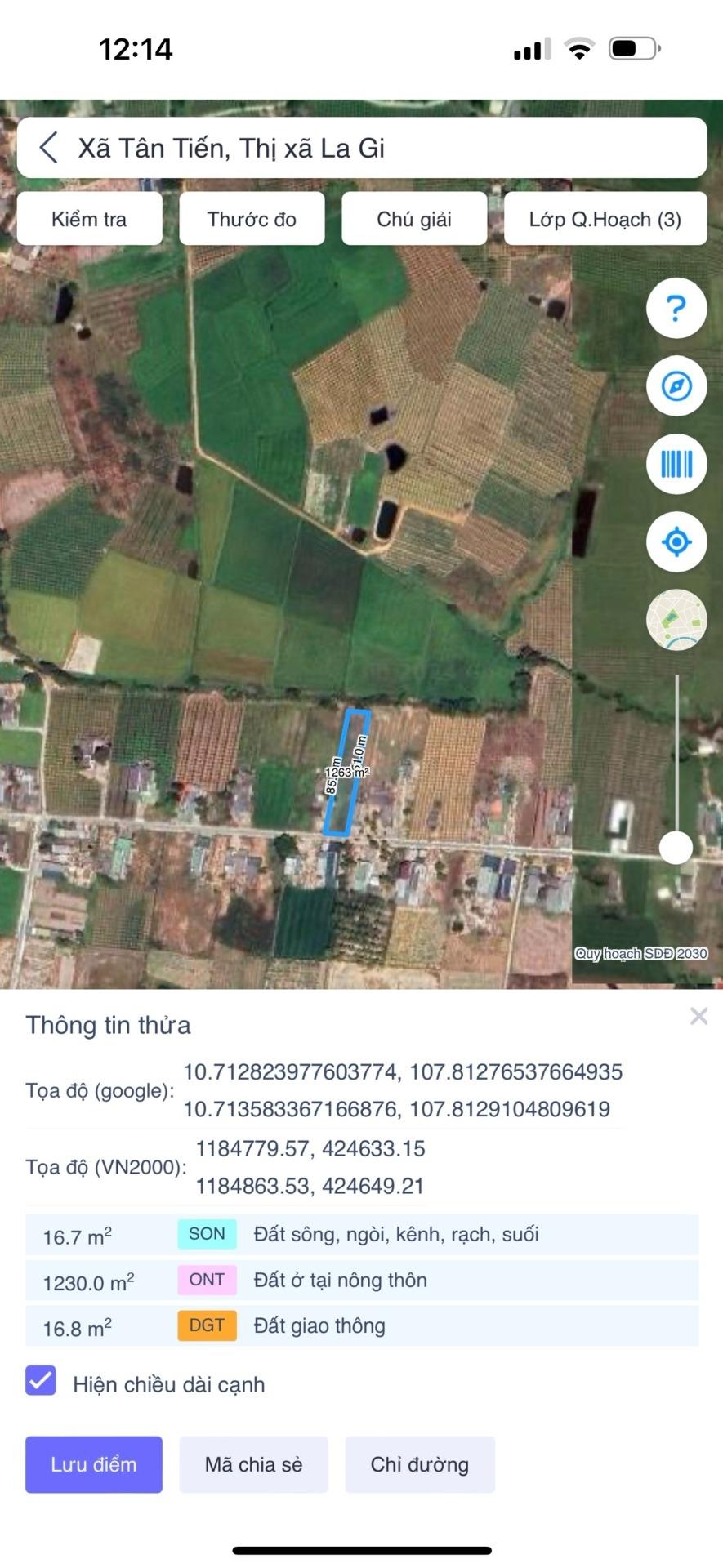 Chuyển nhượng lô đất nền 1262 m2, hướng Nam tại Tân Tiến - La Gi - Bình Thuận, giá 1.95 tỷ - Ảnh 1