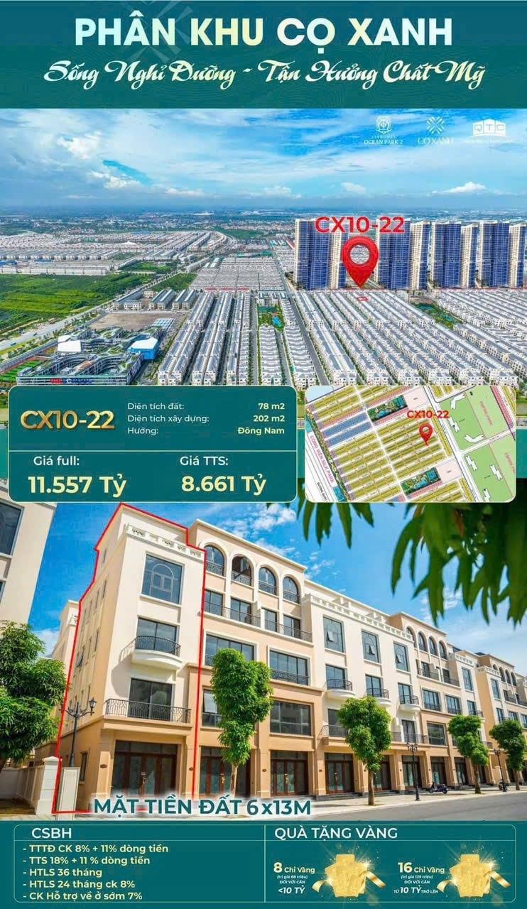 Chuyển nhượng nhà biệt thự, liền kề 78 m2, giá 8,86 tỷ tại Phường An Tảo - Hưng Yên - Hưng Yên