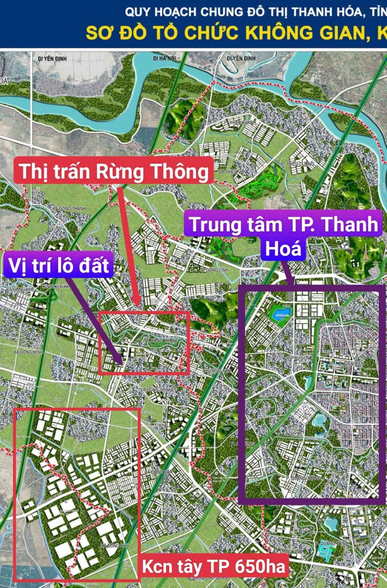 Sở hữu đất dự án 134 m2 tại Đường Quốc lộ 47 - Rừng Thông - Đông Sơn - Thanh Hóa, giá 1,82 tỷ