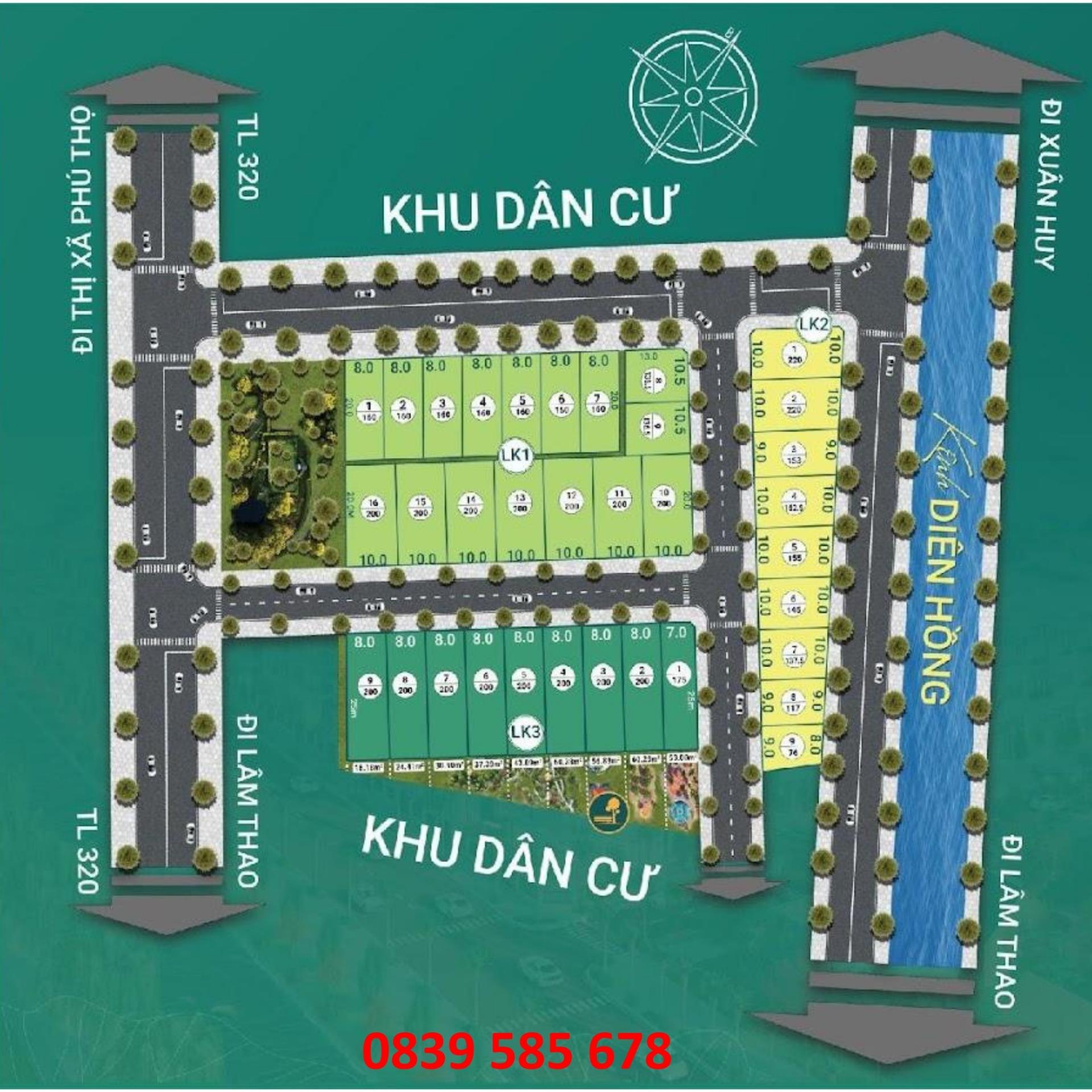 Cần bán gấp đất dự án 175 m2, hướng Đông-Nam tại Xã Xuân Huy - Lâm Thao - Phú Thọ, giá rẻ