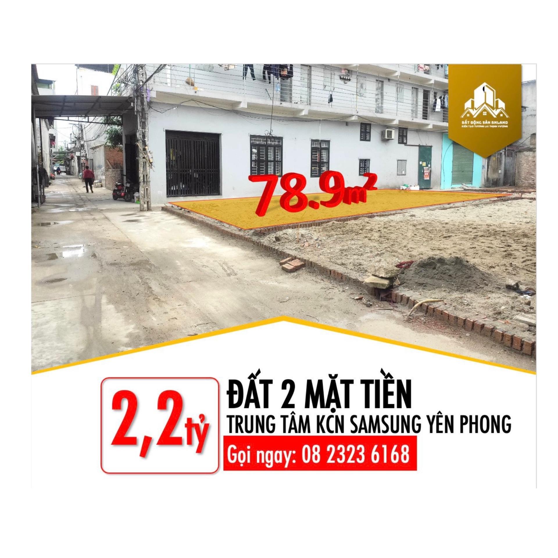 Cần bán ngay miếng đất 78,9000015258789 m2, mặt tiền 6m tại Huyện Yên Phong - Bắc Ninh, giá rẻ