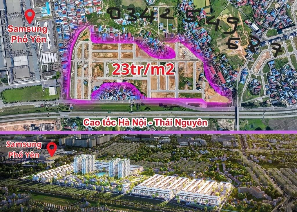 Bán đất nền 135 m2 tại Đường 47 - Đồng Tiến - Phổ Yên - Thái Nguyên, giá 3,1 tỷ