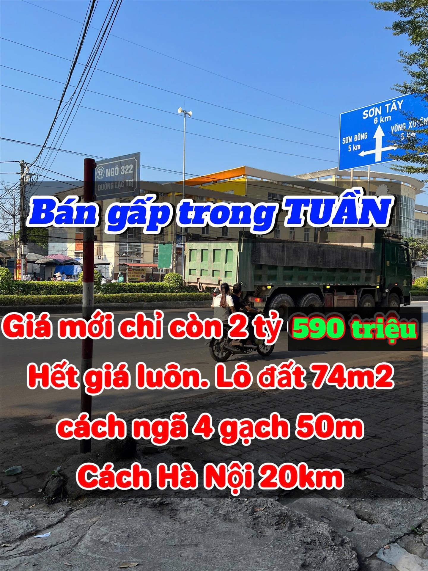 Cần bán gấp bán nhanh lô đất 74 m2 tại Đường 32 - Phúc Thọ - Phúc Thọ - Hà Nội, giá 2,59 tỷ