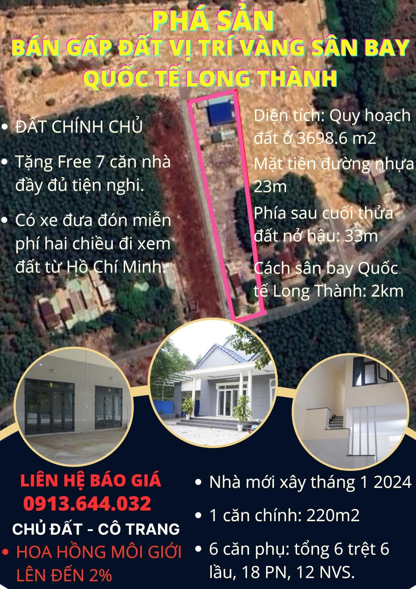 Cần bán ngay mảnh đất 3698,80004882813 m2, hướng Nam tại Long Thành - Đồng Nai, giá 16 tỷ