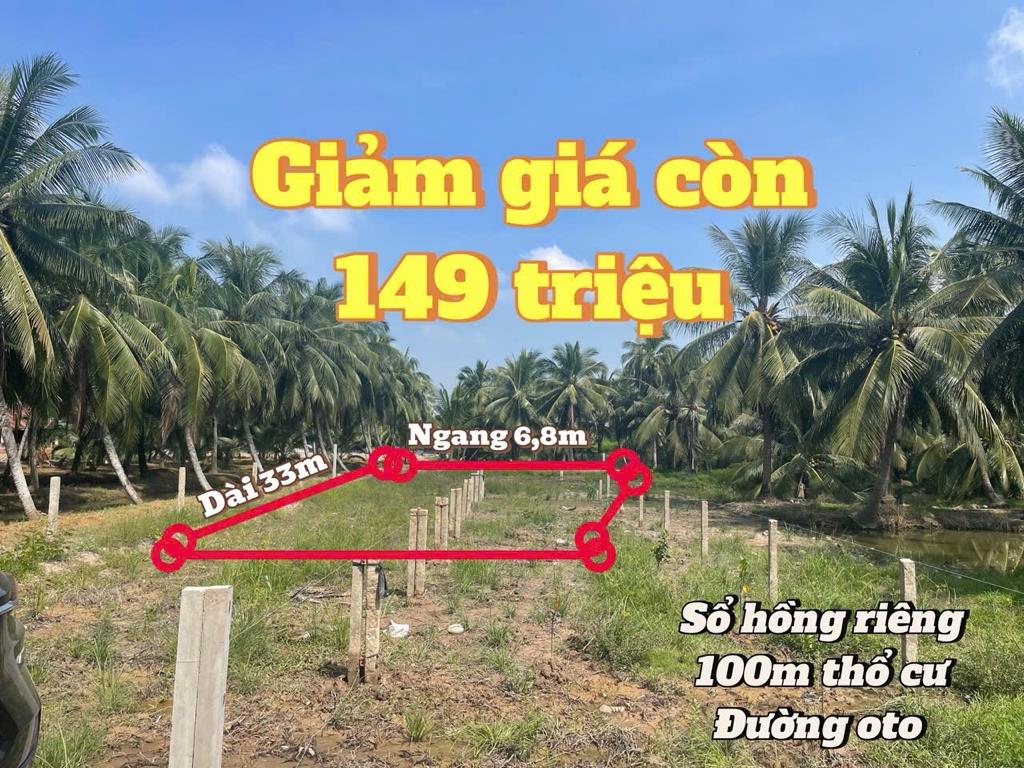 Chuyển nhượng lô đất sổ riêng 217 m2, mặt tiền 7m tại Đông - Tiền Giang, giá tốt