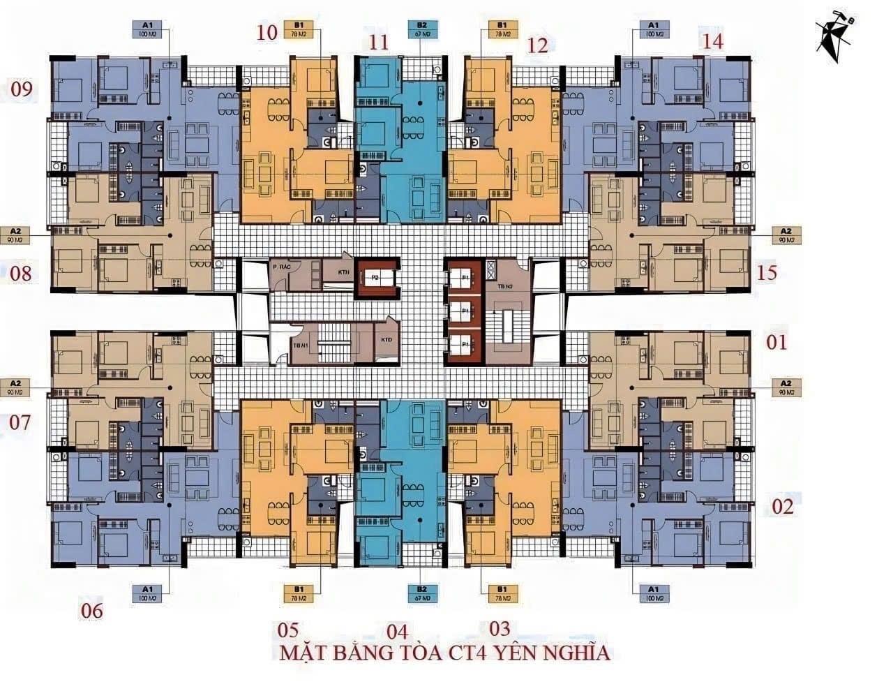 Cho thuê gấp căn chung cư 78 m2 tại Phường Yên Nghĩa - Hà Đông - Hà Nội, thỏa thuận