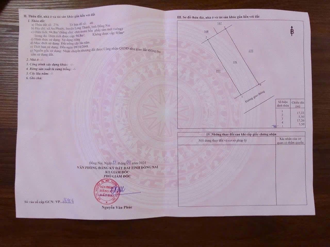 Bán gấp nền đất 200 m2 tại Đường 769 - Lộc An - Long Thành - Đồng Nai, giá 2,5 tỷ