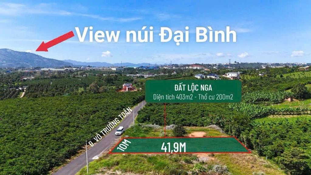 Cần bán ngay đất 403 m2 tại Xã Lộc Nga - Bảo Lộc - Lâm Đồng, giá 2.19 tỷ