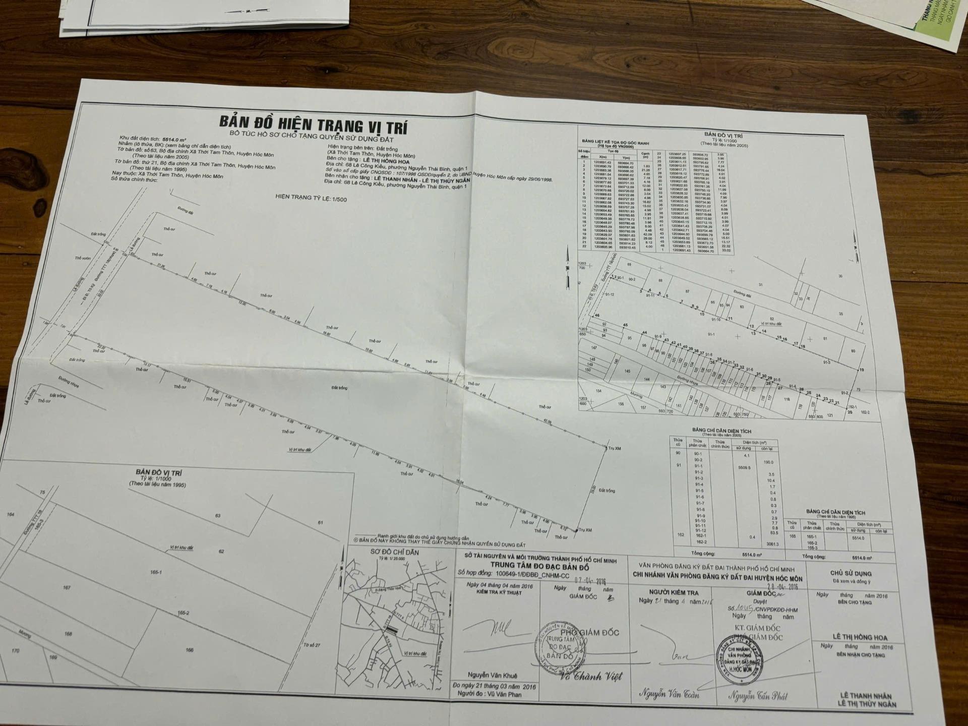 Bán gấp lô đất sổ riêng 5538.7001953125 m2 tại Hóc Môn - TP Hồ Chí Minh, giá 88.62 tỷ