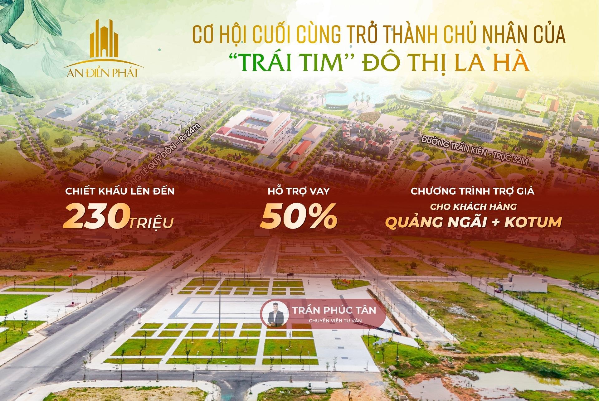 Chuyển nhượng đất nền dự án 100 m2 tại Thị trấn La Hà - Tư Nghĩa - Quảng Ngãi, giá 1,17 tỷ