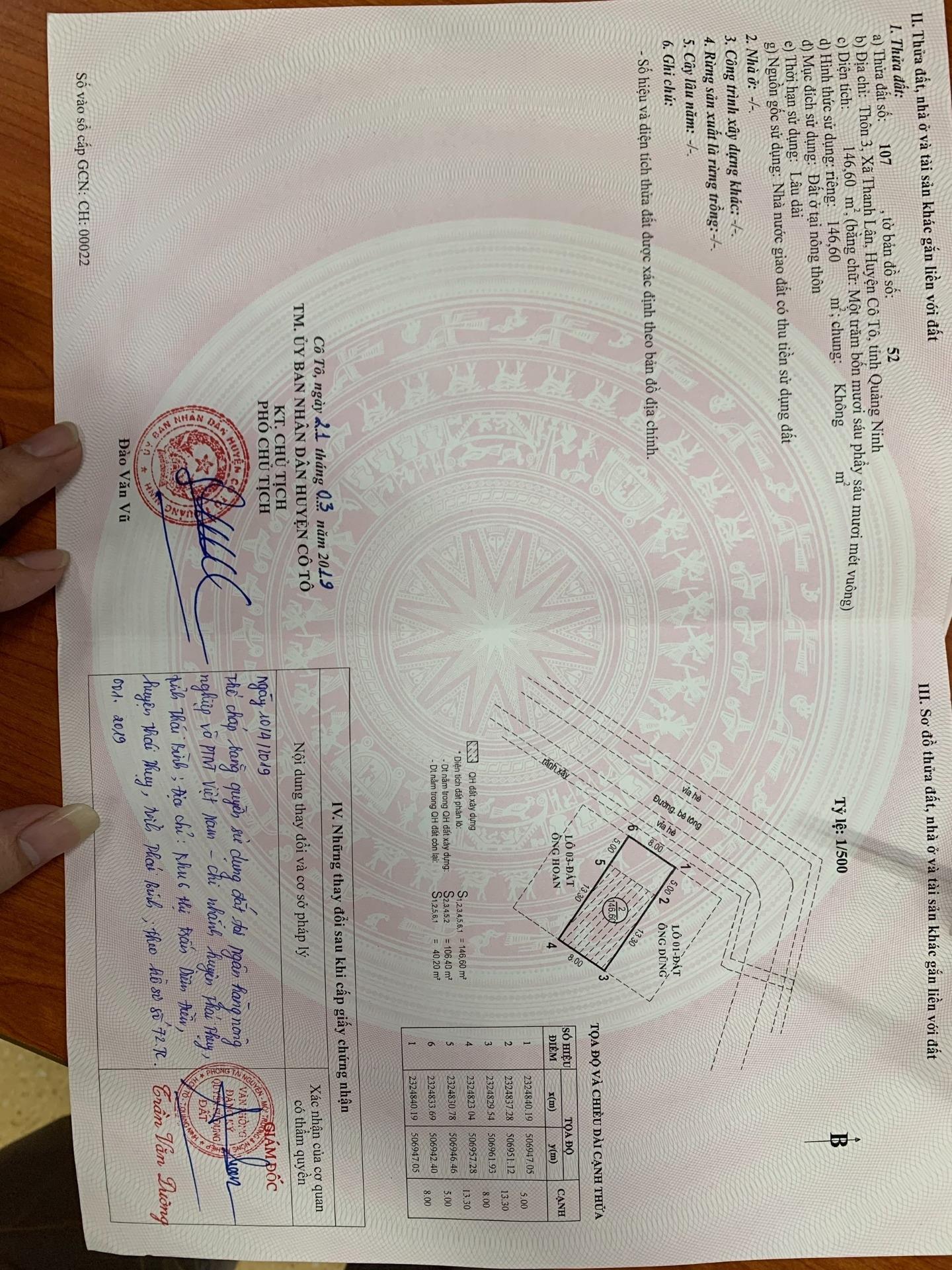 Sở hữu ngay lô đất sổ riêng 450 m2 tại Huyện Cô Tô - Quảng Ninh, giá rẻ