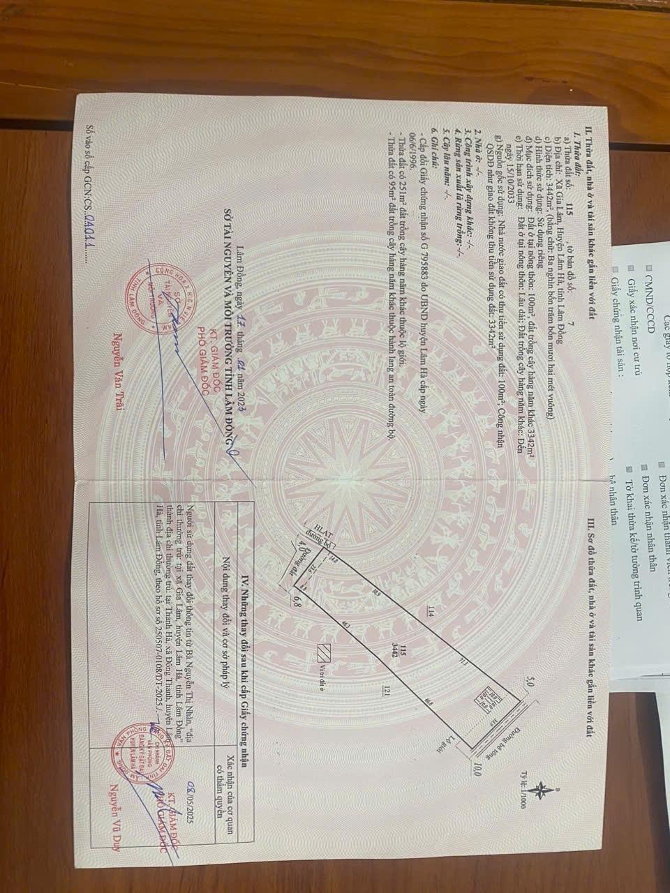 Sở hữu ngay lô đất 3442 m2, hướng Nam tại Xã Gia Lâm - Lâm Hà - Lâm Đồng, giá 4,3 tỷ - Ảnh 1