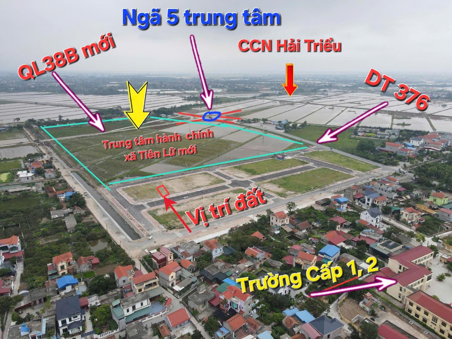 Sở hữu lô đất nền 100 m2, hướng Nam tại Xã Hải Triều - Tiên Lữ - Hưng Yên, giá 2,8 tỷ