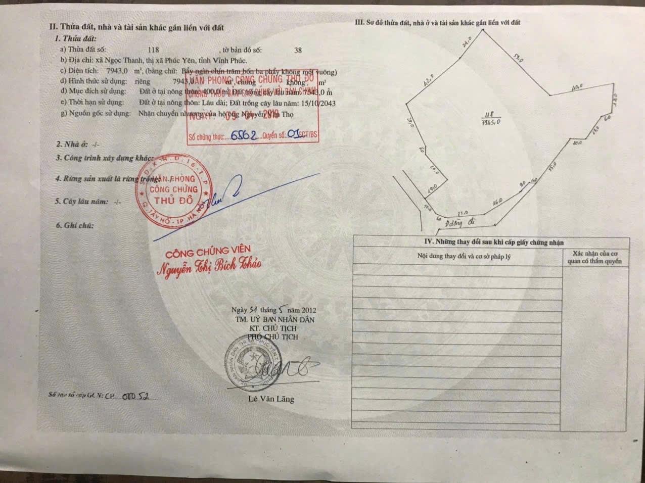 Cần bán nhanh đất 10000 m2 tại Đường Hoàng Hoa Thám - Ngọc Thanh - Phúc Yên - Vĩnh Phúc, giá 36 tỷ