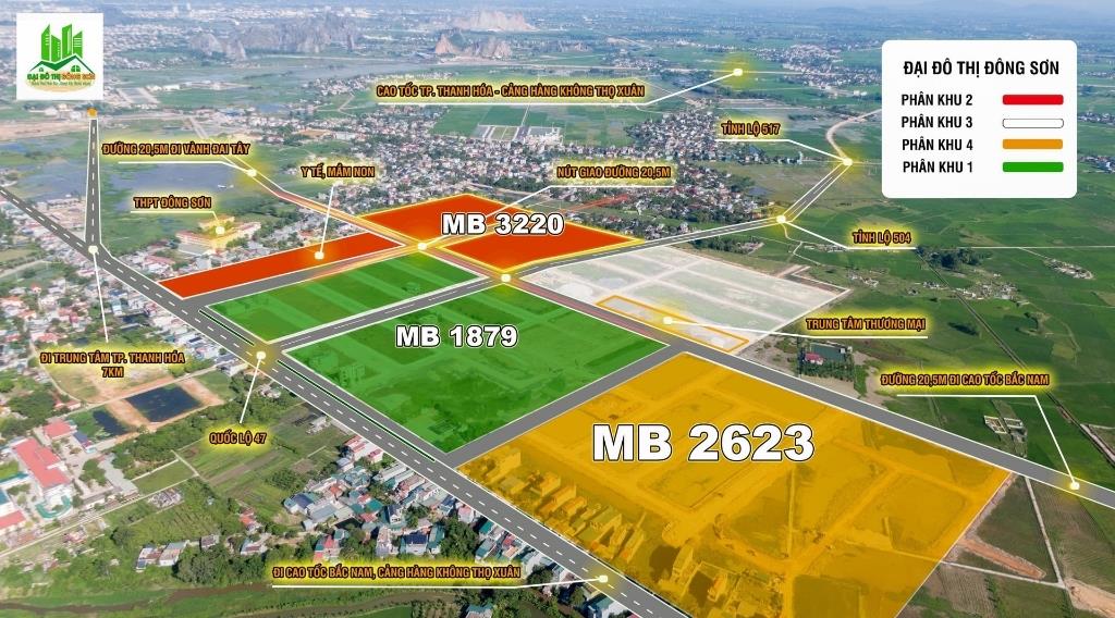 Sở hữu miếng đất 105 m2, mặt tiền 5m tại Đông Thịnh - Đông Sơn - Thanh Hóa, giá 2,55 tỷ