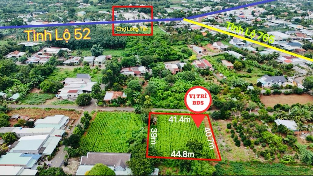 Bán nhanh lô đất 1732 m2, mặt tiền 41m, hướng Tây-Bắc tại Đất Đỏ - Bà Rịa Vũng Tàu, giá 3,5 tỷ