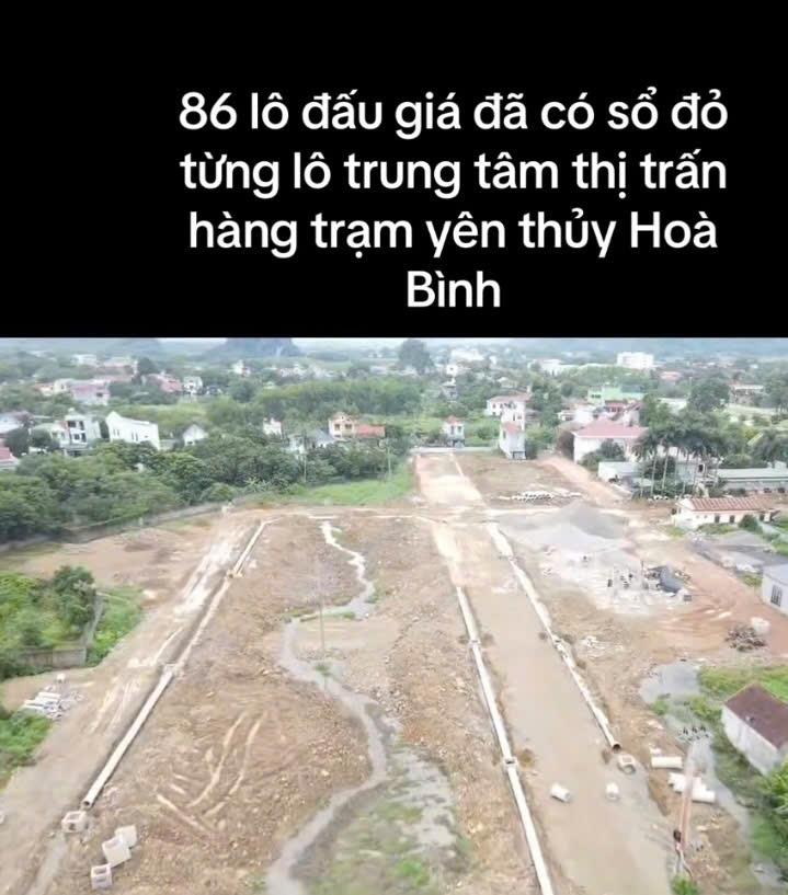 Cần bán gấp đất nền dự án 144 m2, hướng Đông-Nam tại Yên Thủy - Hòa Bình, giá rẻ
