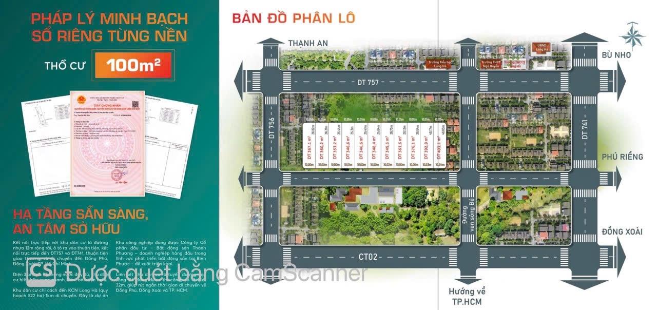 Bán gấp đất 350 m2 tại Đường DT741 - Long Hà - Phú Riềng - Bình Phước, giá 250 triệu