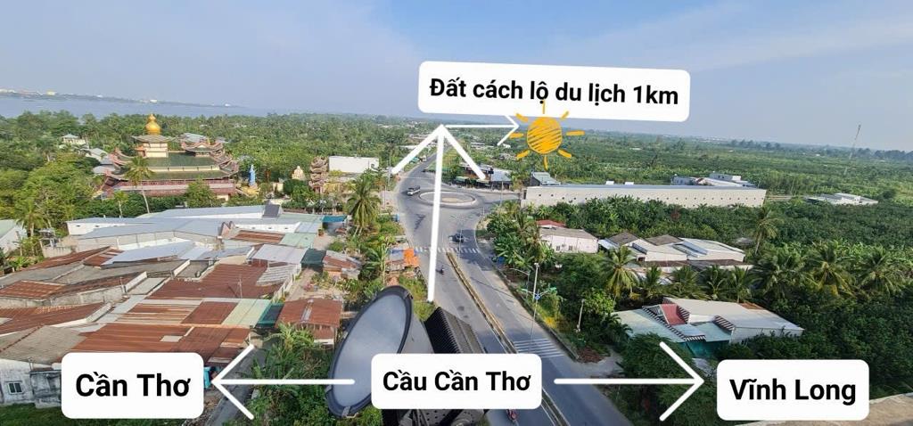 Bán nhanh mảnh đất 2000 m2 tại Thị trấn Cái Vồn - Bình Minh - Vĩnh Long, thỏa thuận