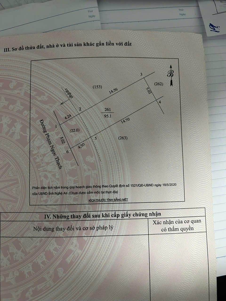 Sở hữu lô đất sổ riêng 95 m2, hướng Tây-Nam tại Hưng Dũng - Vinh - Nghệ An, giá 4,7 tỷ