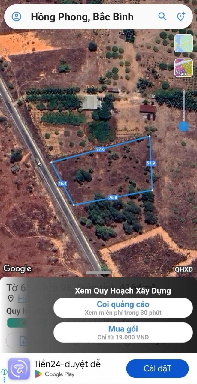 Bán nhanh lô đất nền 4757 m2 tại Xã Hồng Phong - Bắc Bình - Bình Thuận, giá 1,2 tỷ