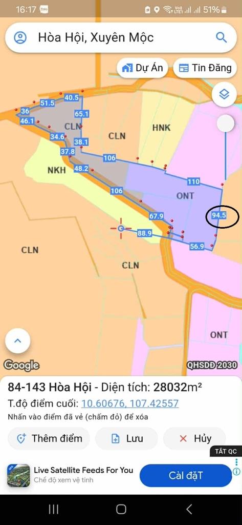 Sở hữu ngay miếng đất 28000 m2 tại Xã Hòa Hội - Xuyên Mộc - Bà Rịa Vũng Tàu, giá 16 tỷ
