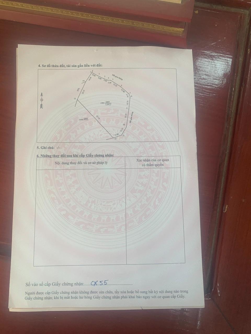 Bán gấp nền đất 2000 m2, hướng Đông tại Xã Hợp Tiến - Triệu Sơn - Thanh Hóa, giá 3,6 tỷ