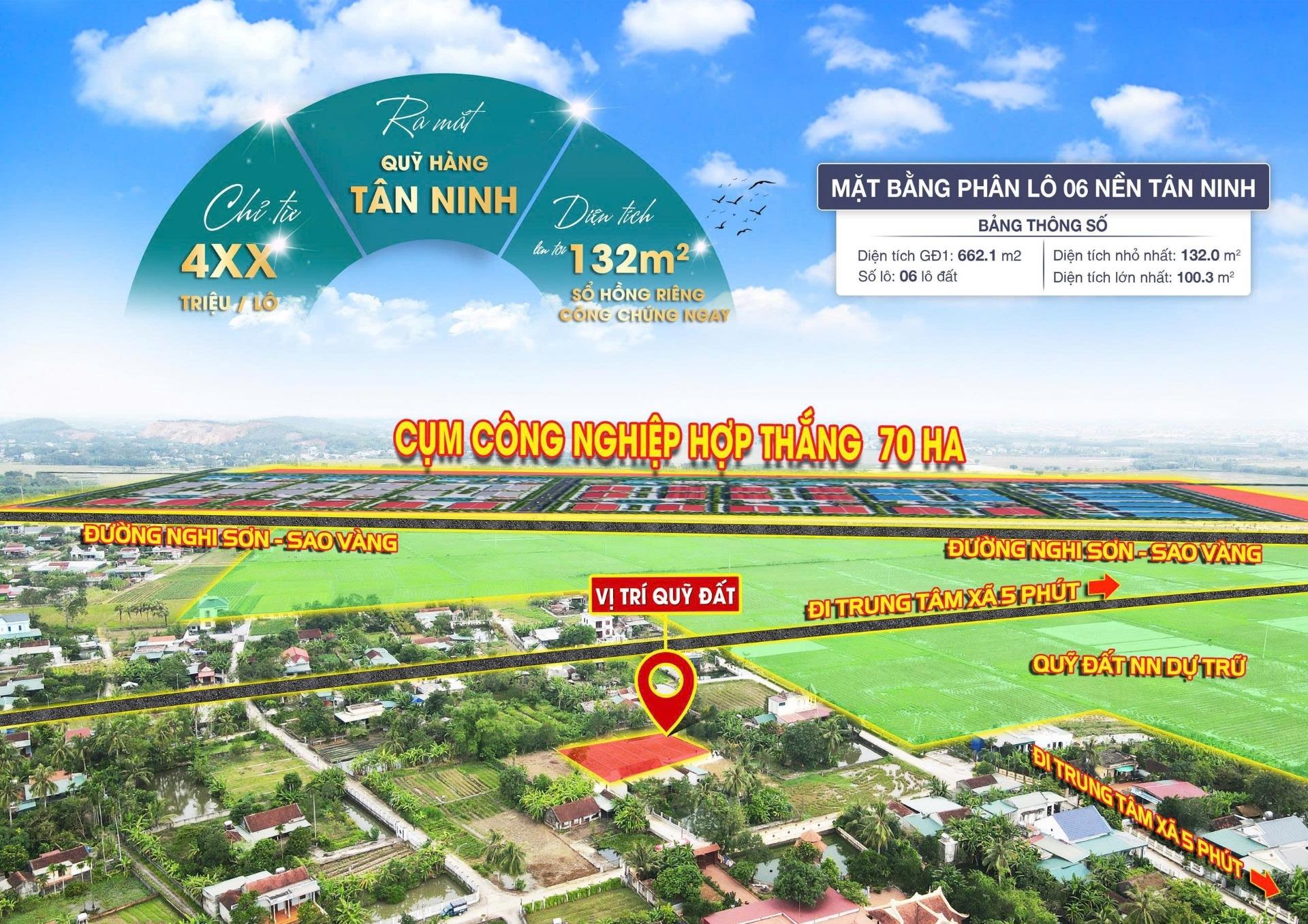 Chuyển nhượng lô đất 100 m2 tại Xã Văn Sơn - Triệu Sơn - Thanh Hóa, giá 395 tr