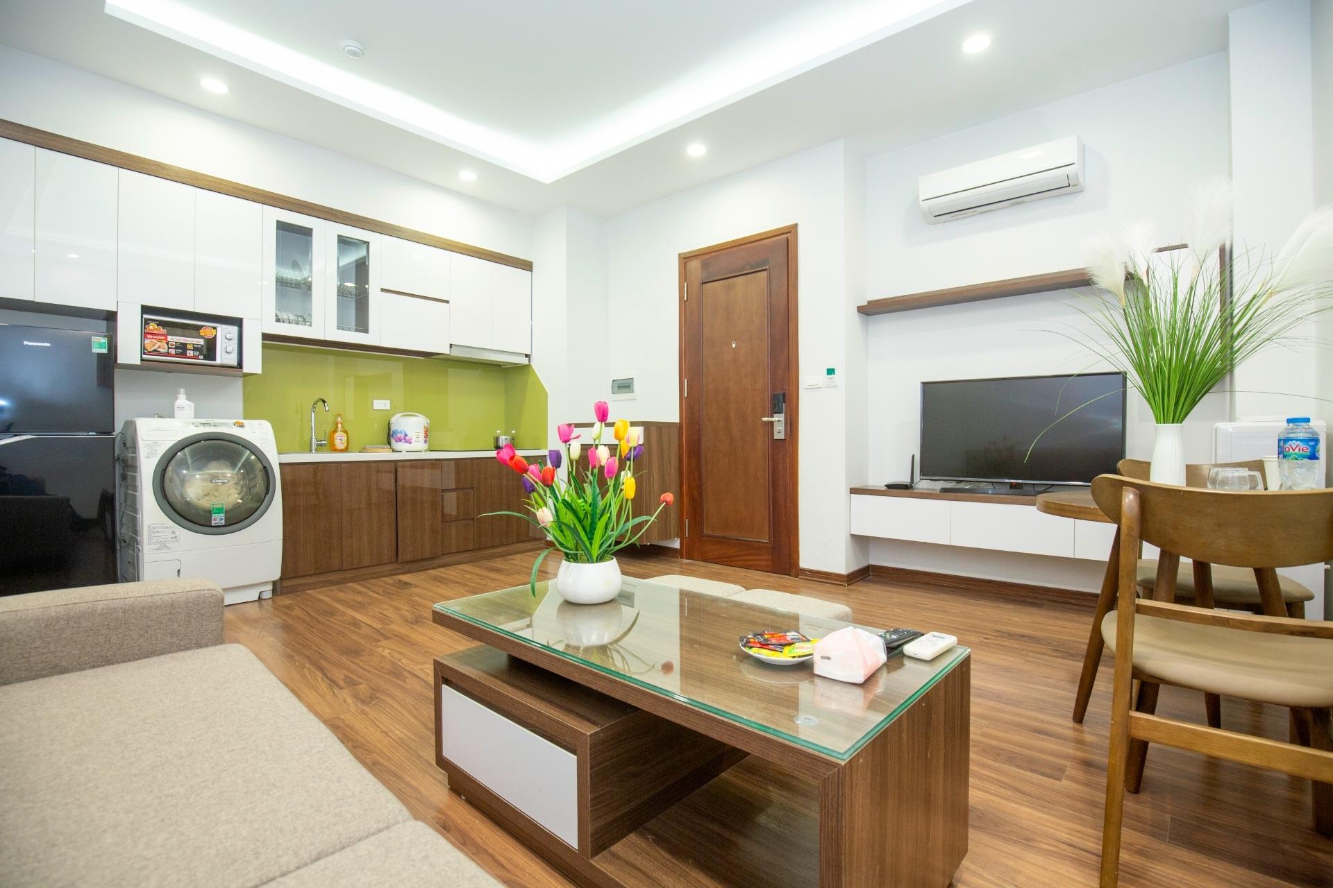 Tòa nhà sumitomo cho thuê căn hộ dịch vụ 1 ngủ 60m2 tại Đào Tấn gần Lotte