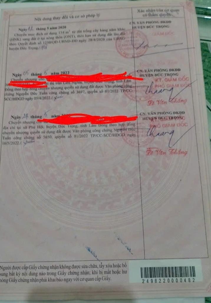 Cần bán lô đất nền 138 m2, mặt tiền 5m, hướng Tây-Nam tại Đức Trọng - Lâm Đồng, giá 650 triệu