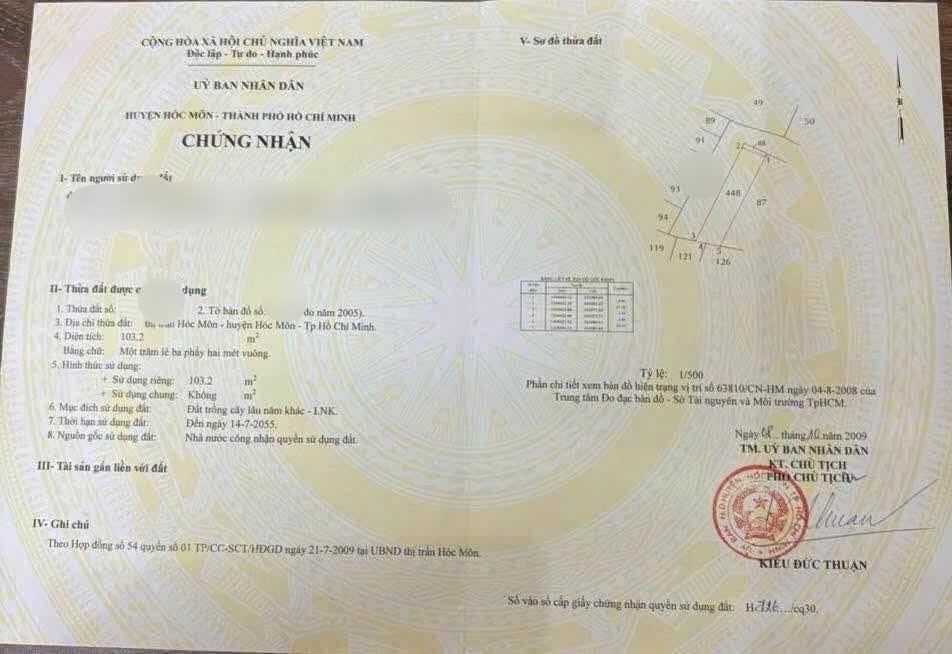 Cần bán ngay nhà đẹp 103 m2 tại Phố Bà Triệu - Hóc Môn - Hóc Môn - TP Hồ Chí Minh, giá 790 triệu