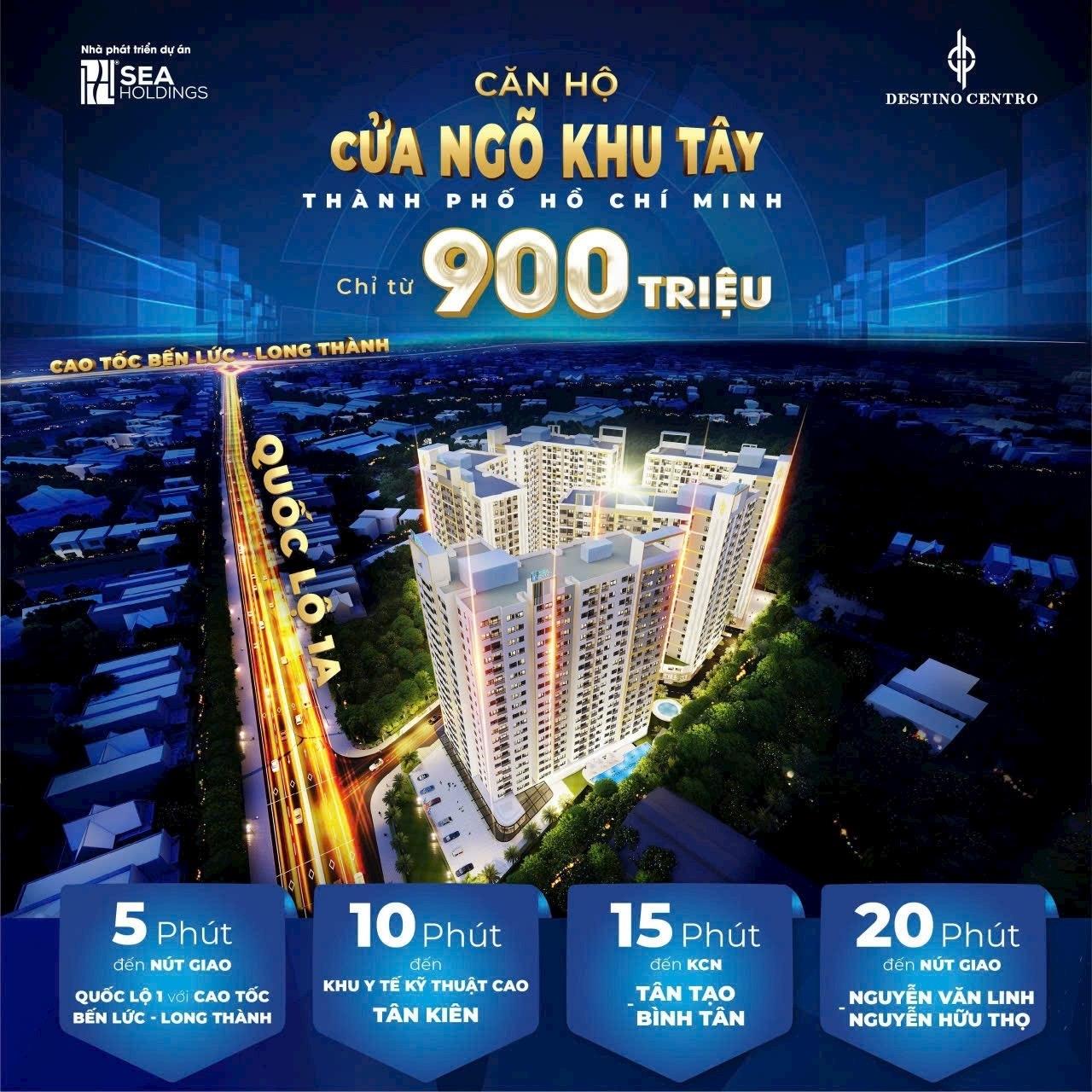 Sở hữu ngay căn chung cư 48 m2, giá 1,4 tỷ tại Đường Quốc lộ 1A - Mỹ Yên - Bến Lức - Long An