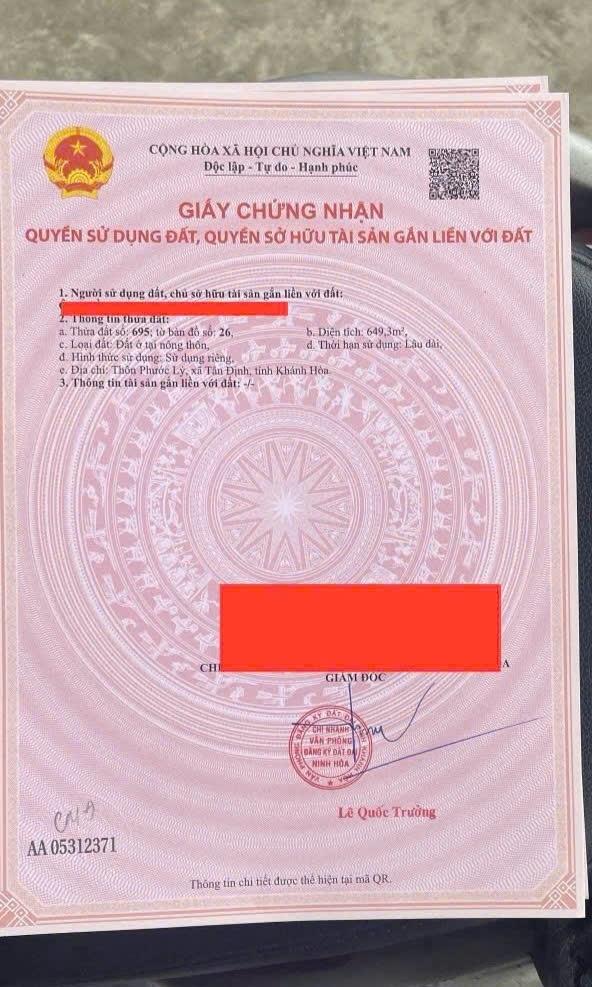 Chuyển nhượng miếng đất 90 m2 tại Huyện Ninh Hòa - Khánh Hòa, giá 530 tr