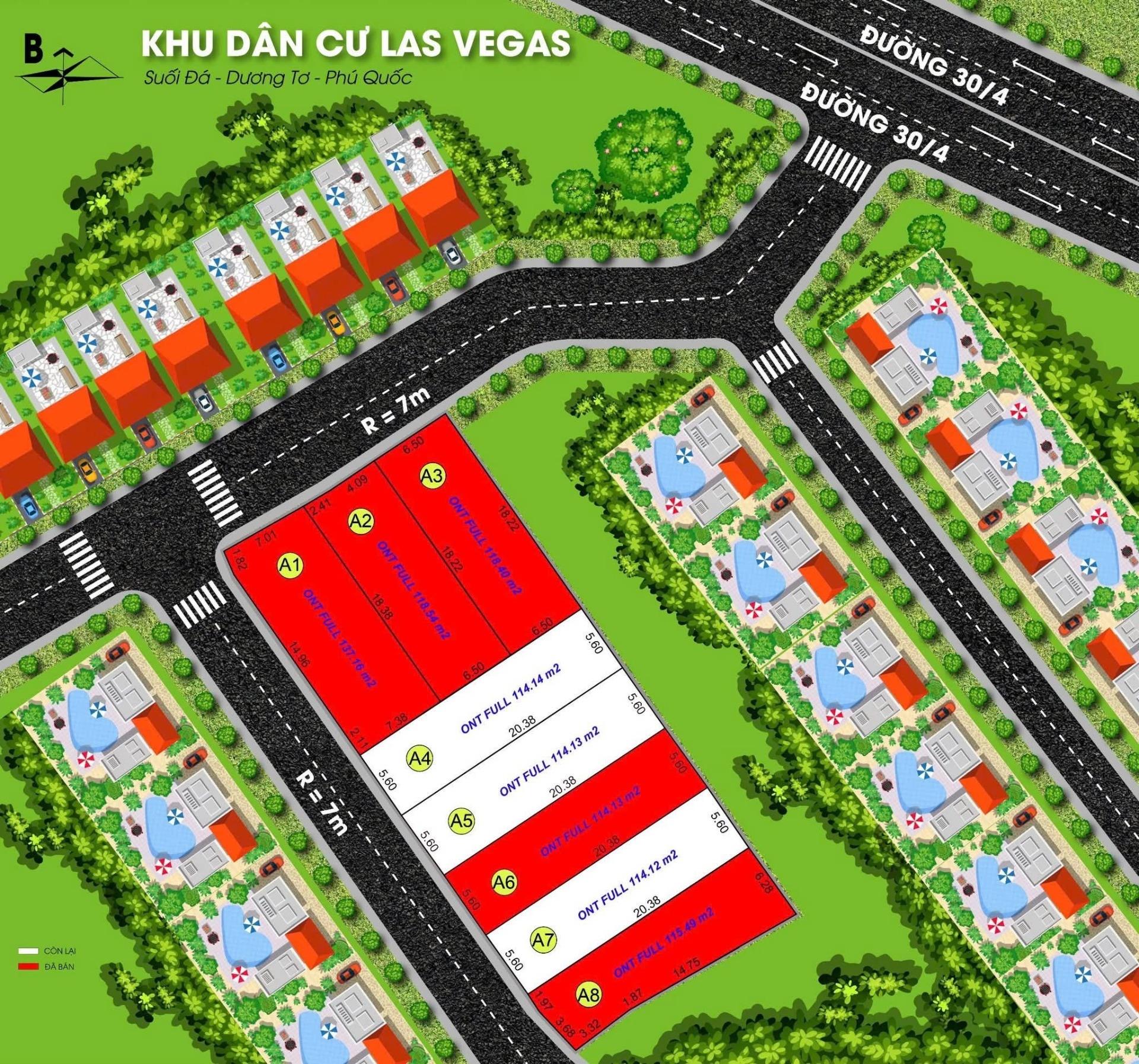 Bán lô đất 114 m2, hướng Tây-Nam tại Đường 30/4 - Dương Tơ - Phú Quốc - Kiên Giang, giá 2 tỷ