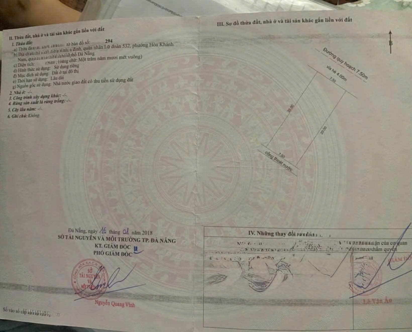 Sở hữu lô đất 150 m2 tại Phường Hòa Khánh Nam - Liên Chiểu - Đà Nẵng, giá 5,95 tỷ