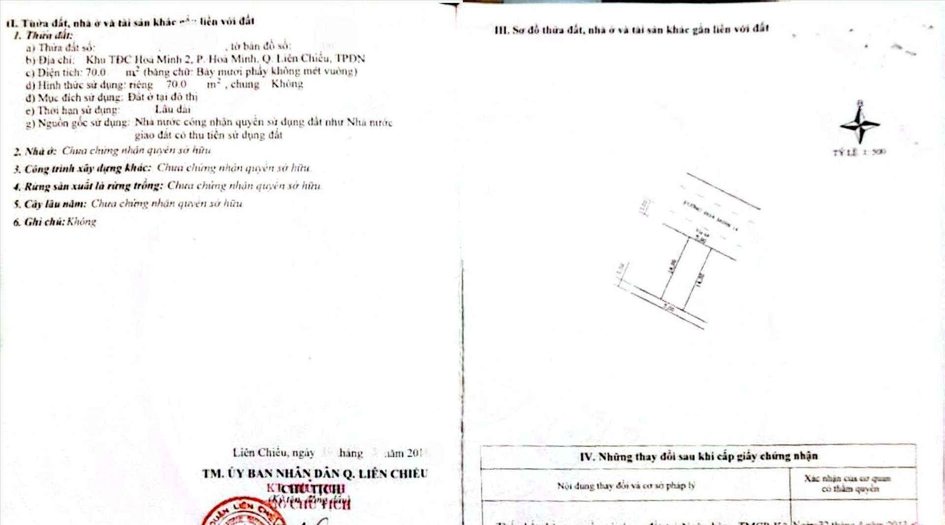 Bán gấp căn nhà mặt phố 2 tầng, 70 m2 tại Đường Hòa Minh 14 - Hòa Minh - Liên Chiểu, giá 6,25 tỷ