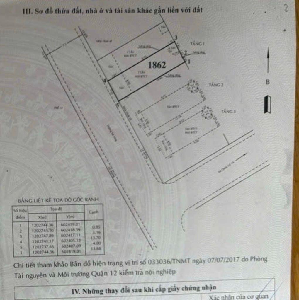 Cần bán gấp nhà shr 55 m2 tại Đường Thạnh Lộc 19 - An Phú Đông - Quận 12, giá 5,6 tỷ