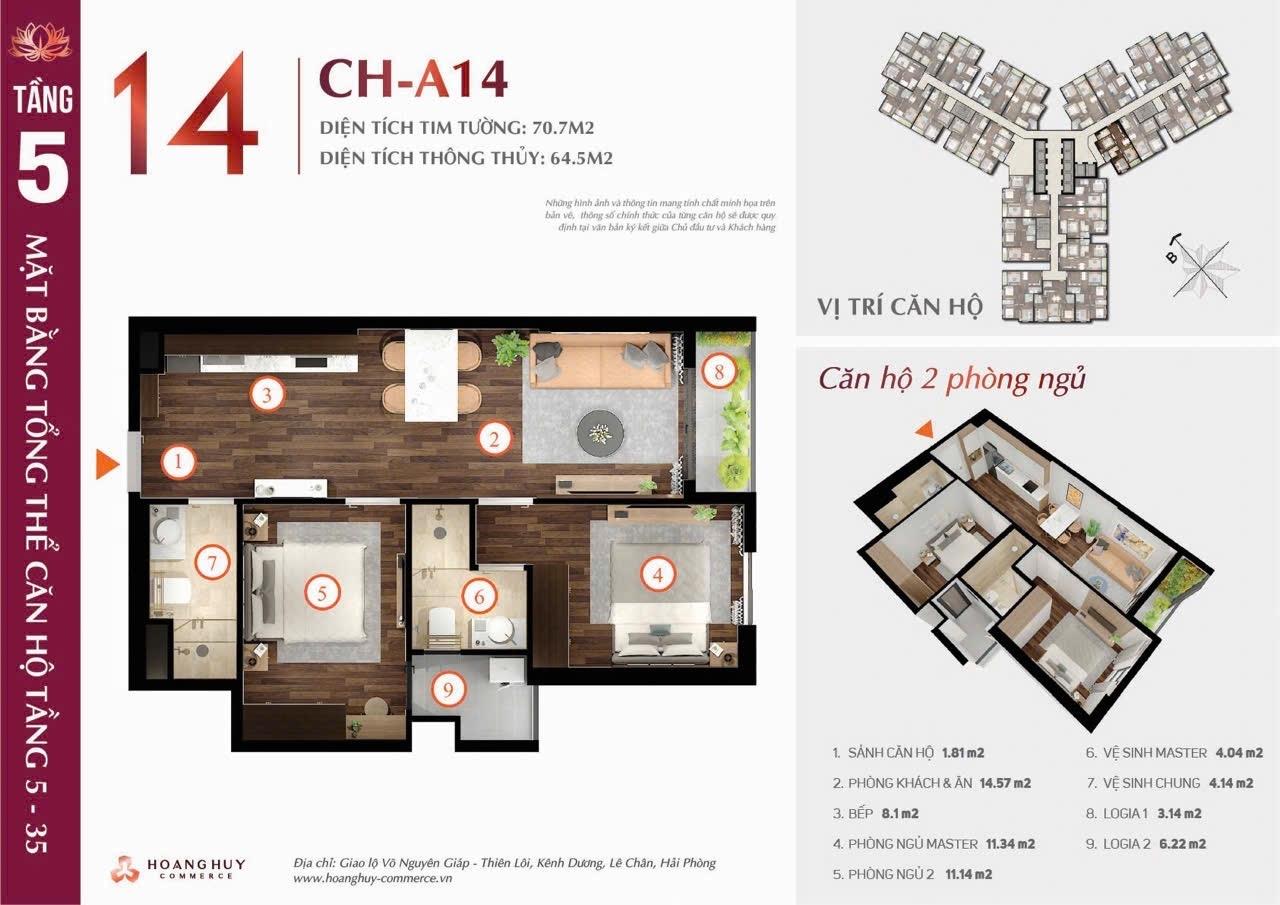 Sở hữu ngay căn hộ chung cư 707 m2, giá 3,14 tỷ tại Đường Võ Nguyên Giáp - Lê Chân - Hải Phòng