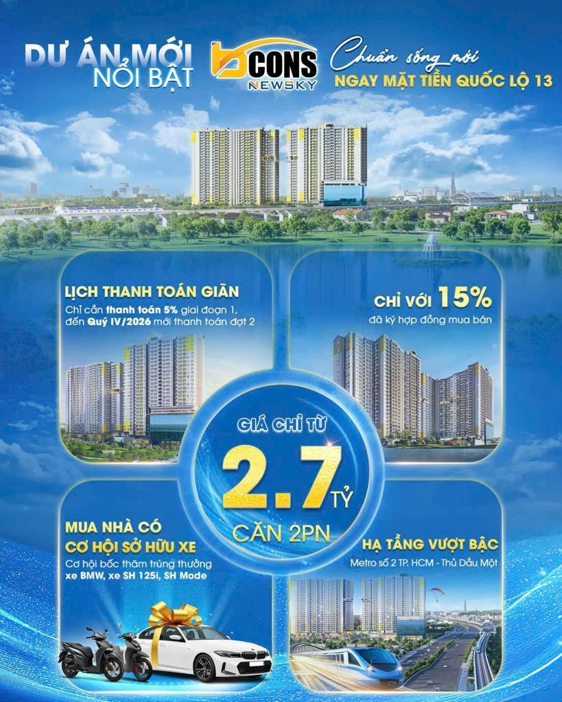 Cần bán căn hộ chung cư 65 m2, giá 2,7 tỷ tại Đường Quốc Lộ 13 - Lái Thiêu - Thuận An - Bình Dương