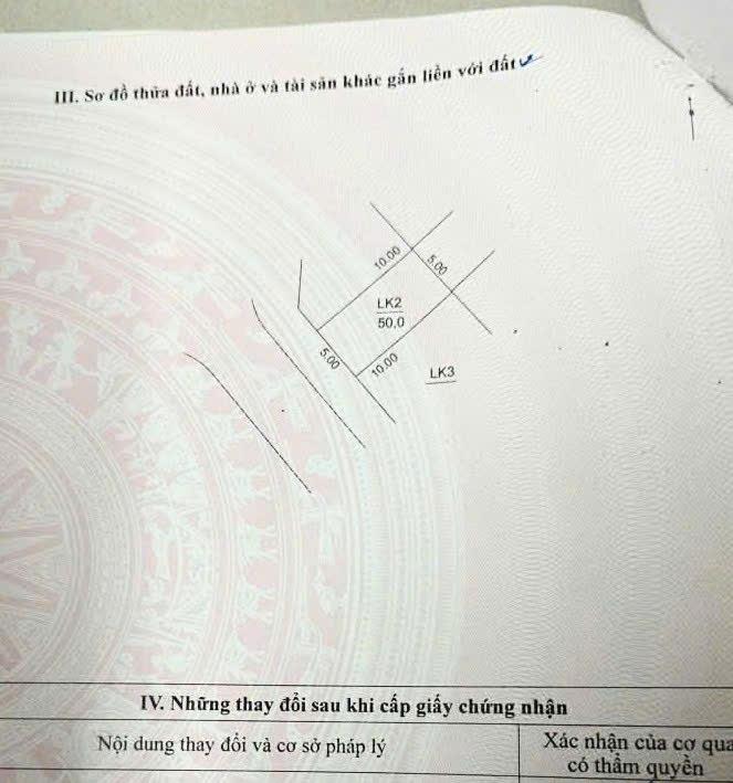 Bán gấp lô đất nền 50 m2, hướng Tây-Nam tại Phường Dương Nội - Hà Đông - Hà Nội, giá 14,89 tỷ