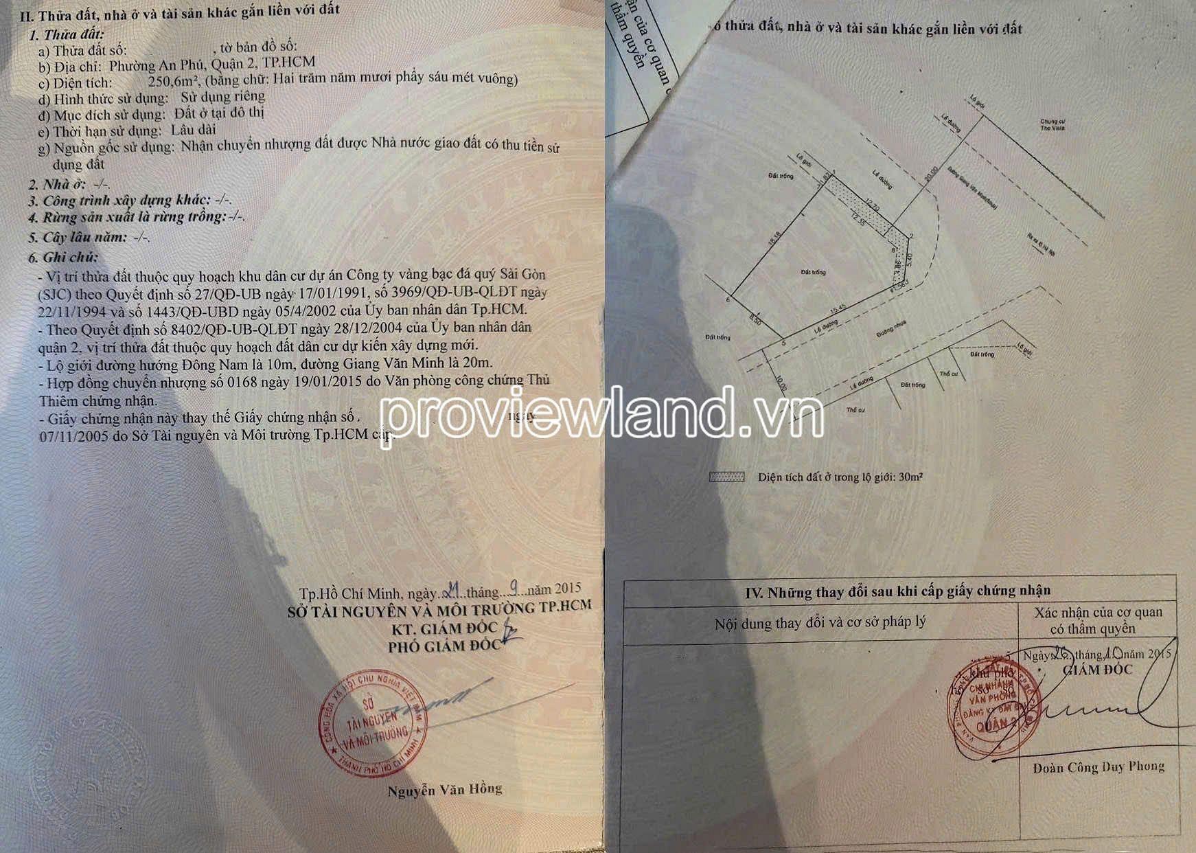 Sở hữu ngay đất nền 490 m2 tại Đường Giang Văn Minh - An Phú - Quận 2 - TP Hồ Chí Minh, giá 150 tỷ