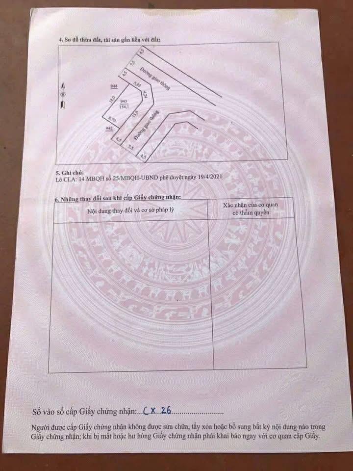 Cần bán đất 154 m2 tại Thành phố Thanh Hóa - Thanh Hóa, giá rẻ