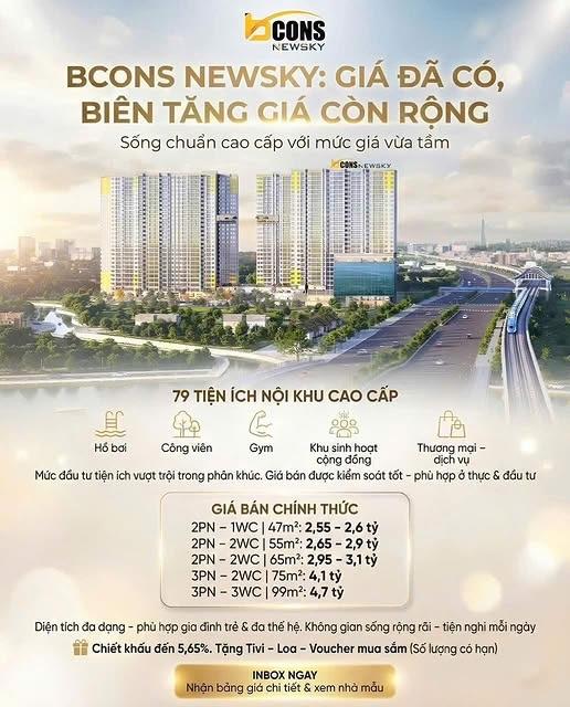 Bán căn hộ 47 m2, giá 2,6 tỷ tại Đường Quốc Lộ 13 - Lái Thiêu - Thuận An - Bình Dương